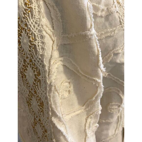 Vintage Inomix Germany Off white blazer lace gold trim‎ Germany 40 size Med - Picture 5 of 10